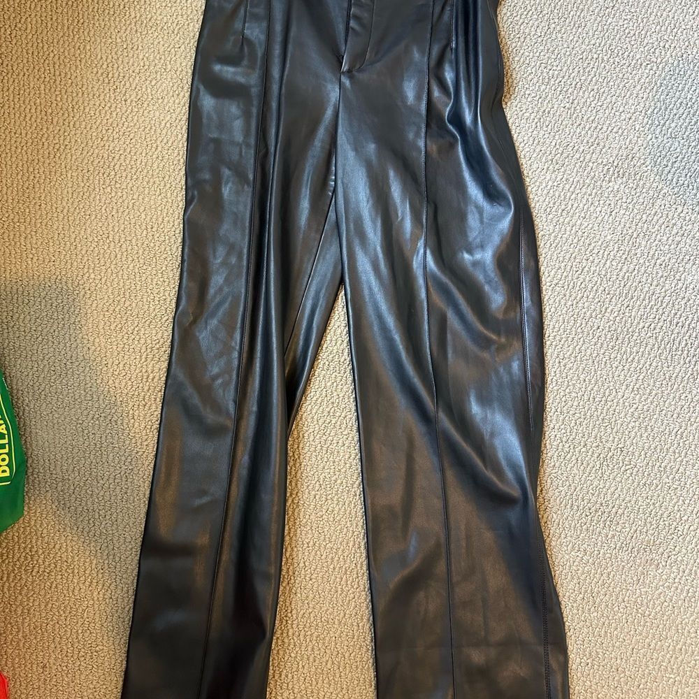 Zara Women’s Black Leather Pants